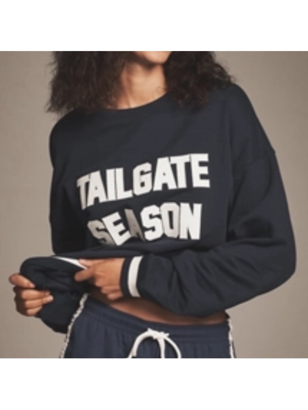 Beach Riot x Anthropologie Small Sweatshirt Pullover Tailgate Season Cotton NWT